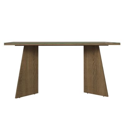 Mesa De Jantar Retangular Tampo De Vidro 5389 Rustic Madesa