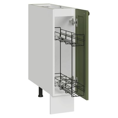 Balcão Porta-temperos 20 Cm 1 Porta (sem Tampo) Branco/verde Vik Madesa