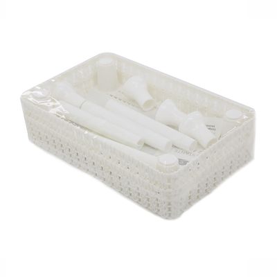Estante de Plástico Multiuso Le Retangular Empilhável com 2 Prateleiras Branca 24,5x15x20cm