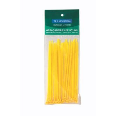 Abraçadeira Nylon 295 Mm X 4,6 Mm Amarela Tramontina
