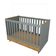 Quarto Infantil Completo Ternura Guarda-Roupa 2 Portas Cômoda 5 Gavetas Berço Conversível Bartira Azul Wood