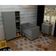 Quarto Infantil Completo Ternura Guarda-Roupa 2 Portas Cômoda 5 Gavetas Berço Conversível Bartira Azul Wood