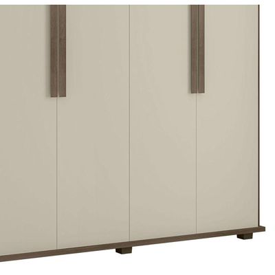 Guarda-roupa Casal 6 Portas 4 Gavetas Freijó Com Off White Canadá - Rv Móveis