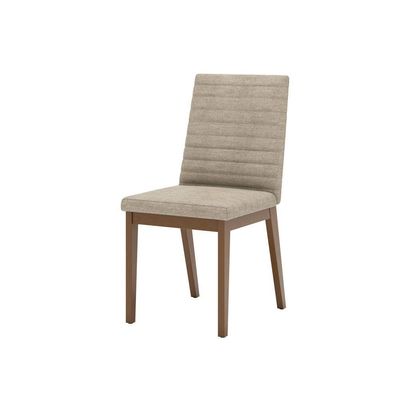 Conjunto 2 Cadeiras Elena Para Mesa De Jantar Nature Com Creme