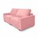 Sofá 3 Lugares Moderno Contemporâneo Sala Recepção Suede Rosa