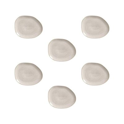 Conjunto de Pratos Oval Orgânico 31cm 6 Peças Porto Brasil n/a