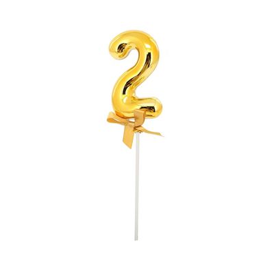 Topper Bolo Le Dourado Número 2