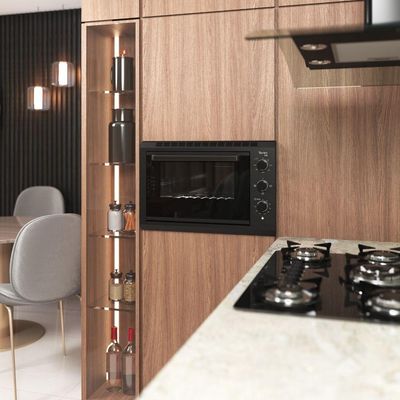 Forno Elétrico De Embutir Terim 50L Preto Grill E50 Preto 110V