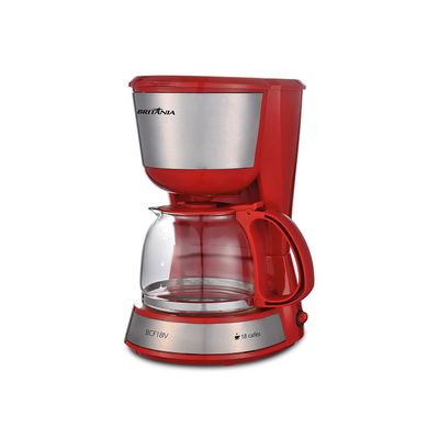 Cafeteira Elétrica Britânia Inox Plus BCF18IV Vermelha 18 Xícaras - 220V