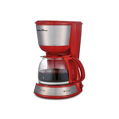 Cafeteira Elétrica Britânia Inox Plus BCF18IV Vermelha 18 Xícaras - 220V