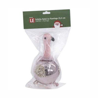 Enfeite Natal Le Flamingo 25,5cm