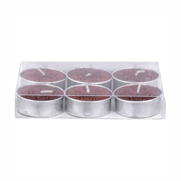 Vela Natal Le Cilindrica 4cm com 6 Unidades Vermelha