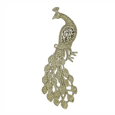 Enfeite Natal Pavão 7cm Dourado