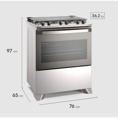 Fogao Electrolux Prata 5b Fe5ig Prata Bivolt