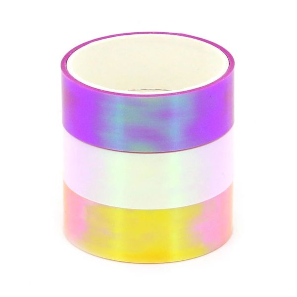 Washi Tape Decorativa Holografica 1,5x3cm com 3 Unidades