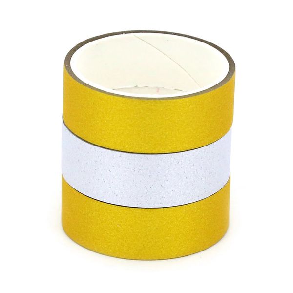 Washi Tape Decorativa Metalizada 1,5x5cm com 3 Unidades