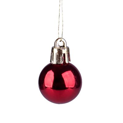 Tubo Com 20 Bolas De Natal Vermelhas De 2,5cm Cazza Cv244408