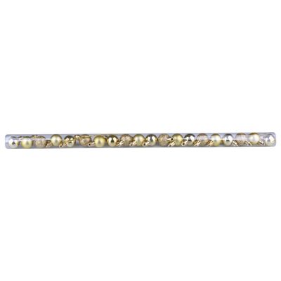 Tubo Com 20 Bolas De Natal Douradas De 2,5cm Cazza Cv244409