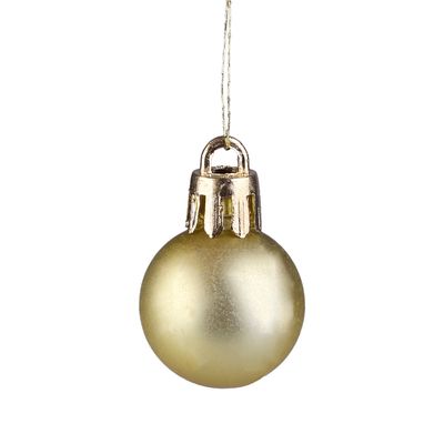 Tubo Com 20 Bolas De Natal Douradas De 2,5cm Cazza Cv244409