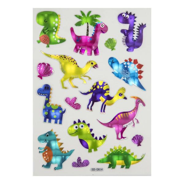 Cartela Adesivo Holográfico Le Pvc 13,8x25,5cm Modelos Diversos - Item Sortido