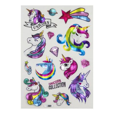 Cartela Adesivo Holográfico Le Pvc 13,8x25,5cm Modelos Diversos - Item Sortido