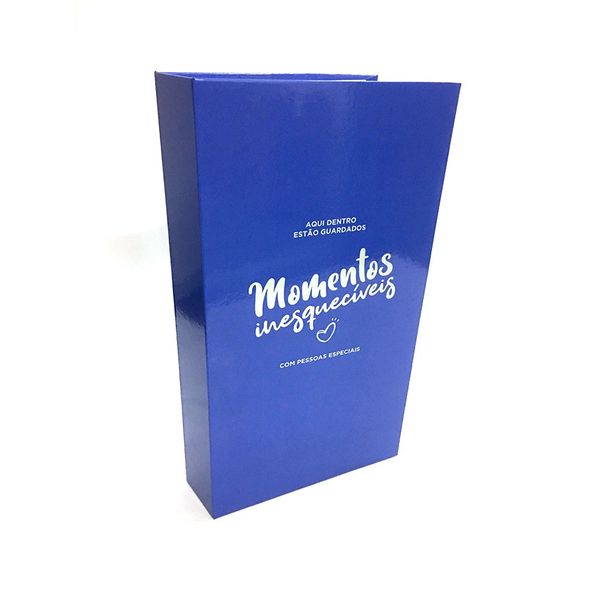 Álbum de Fotografia Le Momentos Inesquecíveis Azul Color para 300 Fotos, 50 Folhas 18x33,5cm Álbum de Fotografia Le Momentos Inesquecíveis Azul Color para 300 Fotos, 50 Folhas 18x33,5cm