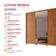 Guarda Roupa Casal Connor Mdf 3 Portas 2 Gavetas Com Espelho Naturalle