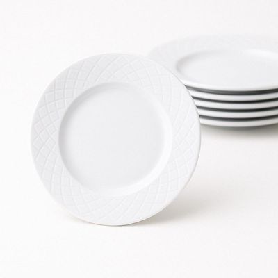 Kit Jogo 2 Pratos Sobremesa Ingrid Em Porcelana Hs 21 Cm - Tramontina