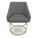 Kit 4 Poltronas Luxo Alana Linho Base Luxo Dourado - Pallazio Cor Grafite