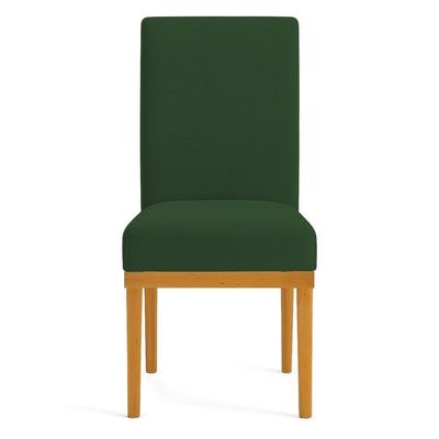 Kit 6 Cadeiras De Jantar Brisa Veludo Base De Madeira - Pallazio Cor Verde