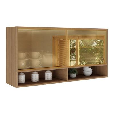 Armário Aéreo 120cm c/ Portas Vidro Paris Multimóveis