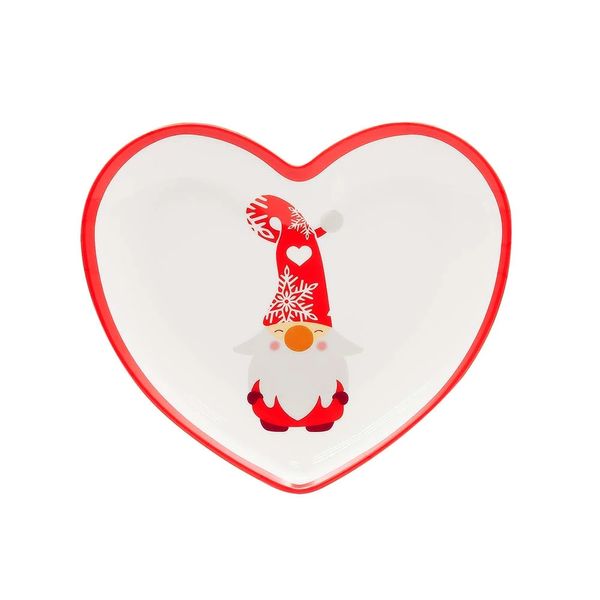 Prato Coração Sonho Encantado Natal Le 21cm Prato Coração Sonho Encantado Natal Le 21cm