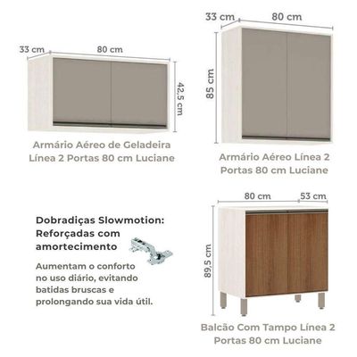 Cozinha Modulada 6 Peças Linea Luciane Patina/avela