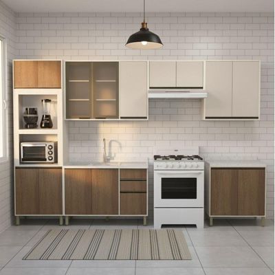 Cozinha Modulada 6 Peças Linea Luciane Patina/avela