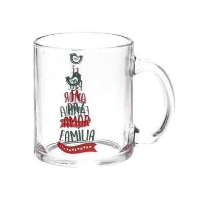 Caneca de Vidro Natal Le 340ml - Item Sortido