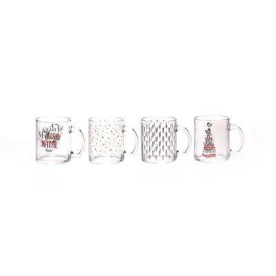 Caneca de Vidro Natal Le 340ml - Item Sortido