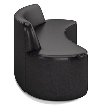 Sofá 3 Lugares Para Sala De Estar Living 180cm Koane D06 Sintético Preto - Mpozenato
