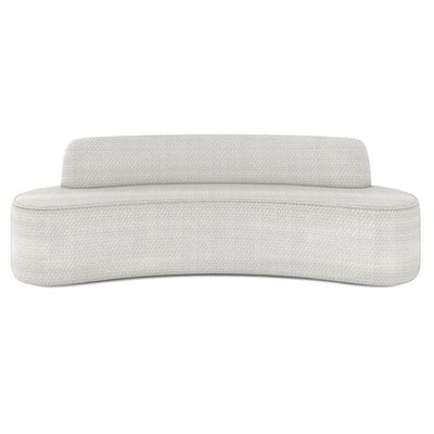 Sofá 5 Lugares Para Sala De Estar Living 300cm Koane D06 Bouclê Off White - Mpozenato