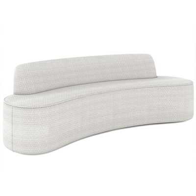 Sofá 5 Lugares Para Sala De Estar Living 300cm Koane D06 Bouclê Off White - Mpozenato