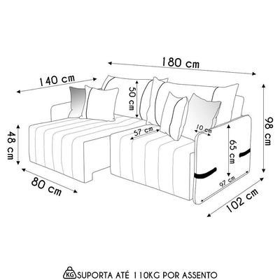 Sofá Cama Retrátil 180cm Essence D05 Linho Bege/camel - Mpozenato