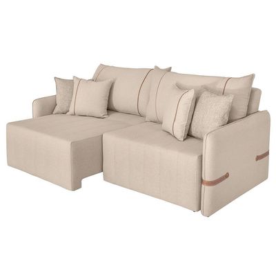 Sofá Cama Retrátil 180cm Essence D05 Linho Bege/camel - Mpozenato