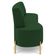Sofá 2 Lugares 160cm Pés Aço Dourado Tamar Veludo Verde Z08 - Mpozenato