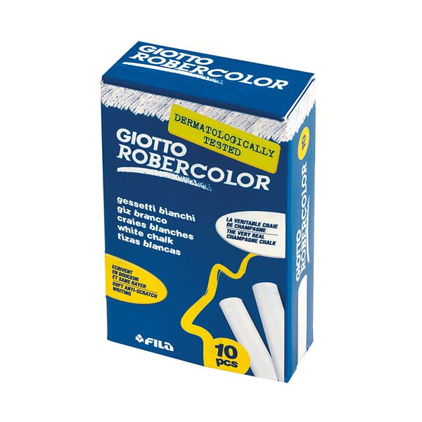 Giz Escolar Giotto Branco com 10 Unidades