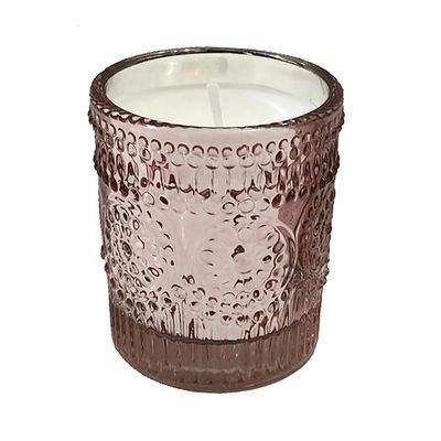 Vela no Copo de Vidro Rosé Gold com 2 Unidades