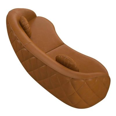 Sofá Decorativo Com Almofadas 3 Lugares 288cm Tressê Zion Z32 Sintético Caramelo - Mpozenato