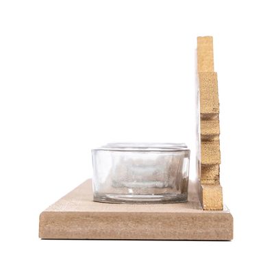 Castiçal Árvores com Copo de Vidro Le 29cm
