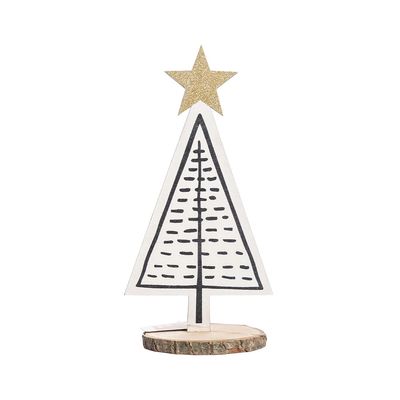 Árvore de Natal de Mesa Le em Madeira 29cm