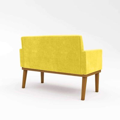 Sofá Namoradeira Confortável Sala De Estar ? Balaqui Decor Cor:amarelo