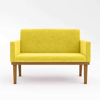 Sofá Namoradeira Confortável Sala De Estar ? Balaqui Decor Cor:amarelo