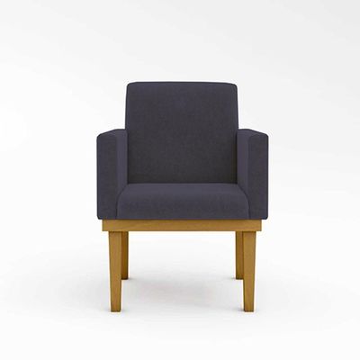Kit Sofá Com Base Reforçada + 2 Poltronas Sala De Estar Cor:cinza